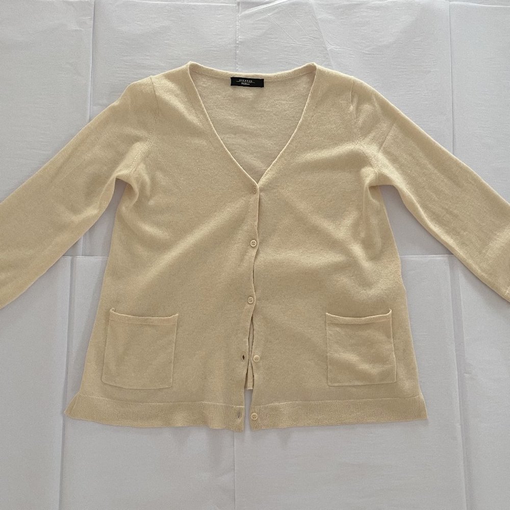 Sportmax Max Mara Dimitri Cardigan 100% Cashmere Lightweight Sweater Cardi, M